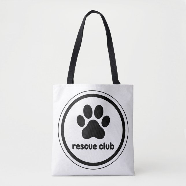Bolsa Tote Rescue Club – United by Paws (Frente)