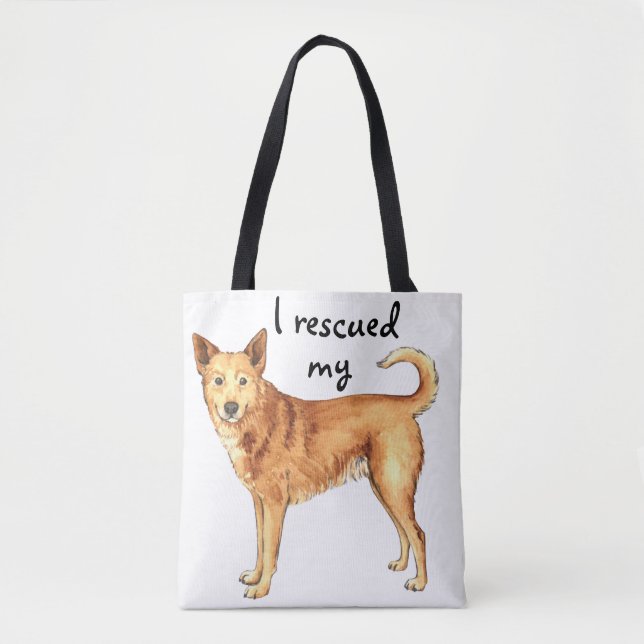 Bolsa Tote Resgate Canaan Dog (Frente)
