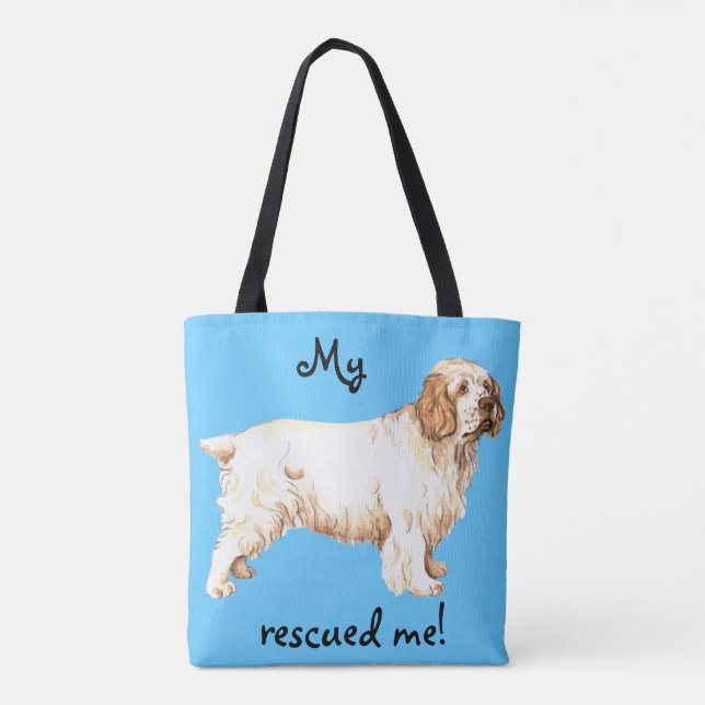 Bolsa Tote Resgate Clumber Spaniel (Verso)