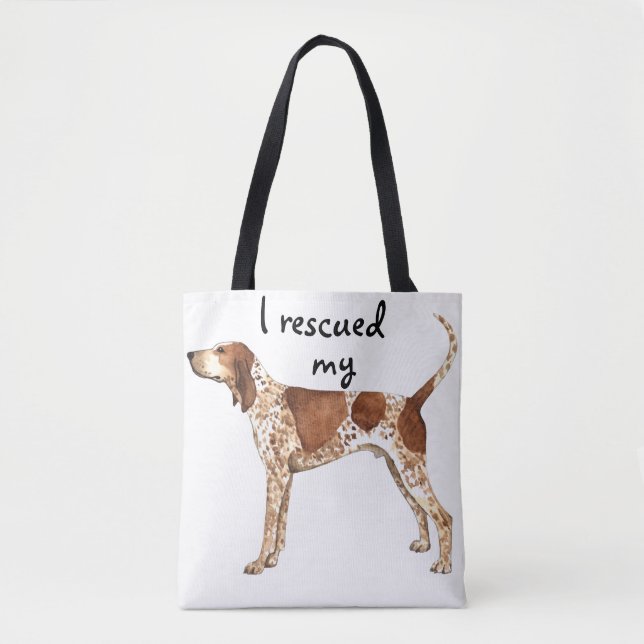 Bolsa Tote Resgate do American English Coonhound (Frente)