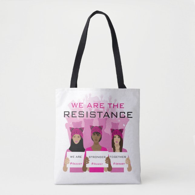 Bolsa Tote RESISTA - nós somos a resistência - chapéus (Frente)