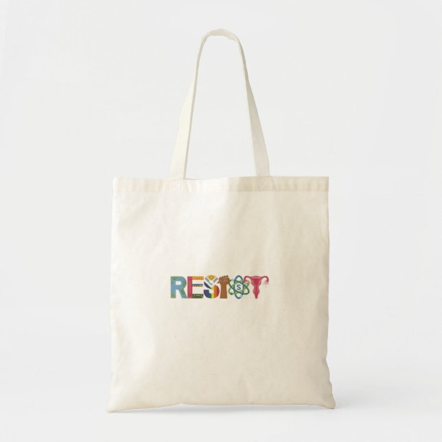 Bolsa Tote Resistência à Camisa Combater o Resistente Protest (Frente)
