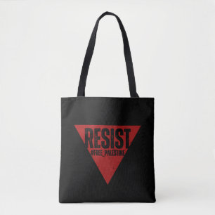 Bolsa Tote Resistir a palavra com resistência ao triângulo ve