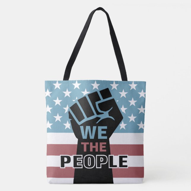 Bolsa Tote Resistir À Primeira Bandeira Americana Nós, As Pes (Frente)