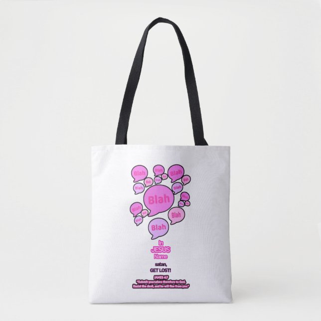 Bolsa Tote Resistir ao diabo - Rosa (Frente)