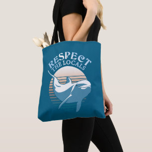 Bolsa Tote Respeite a citação local - Consciencialização dos