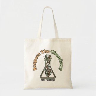 Bolsa Tote Respeite A Química Retro Botânica Ciência