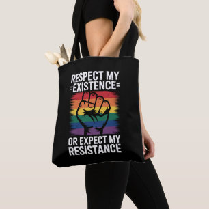 Bolsa Tote Respeite Minha Existência Ou Espere Minha Resistên