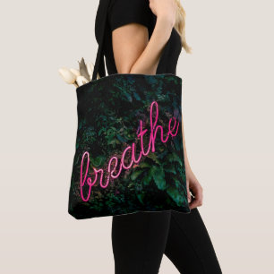 Bolsa Tote Respirar Curva Palavra Art Street 3D Art Tank Vint