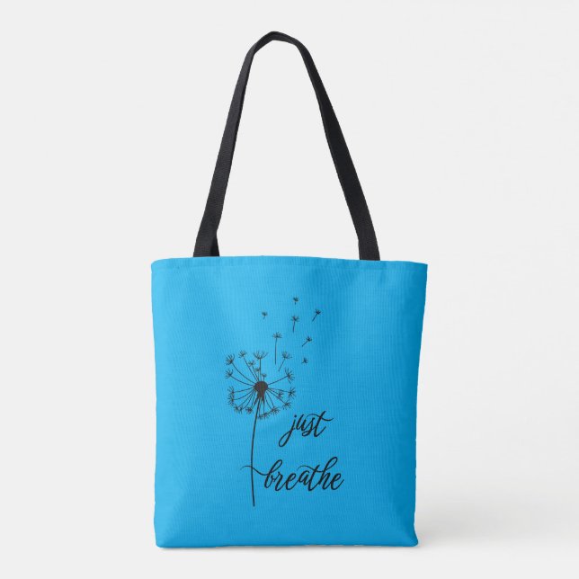 Bolsa Tote Respire com Facilidade com Dandelions (Verso)