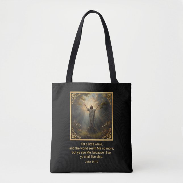 Bolsa Tote Ressurreição Páscoa Religiosa (Frente)