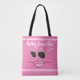 Bolsa Tote Rest Beach Face Hot Pink