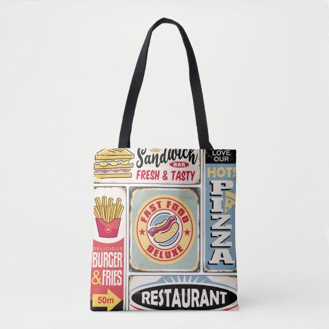 Bolsa Tote Restaurantes e restaurantes de comida rápida (Frente)