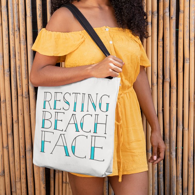 Bolsa Tote Resting Beach Face Summer (Criador carregado)