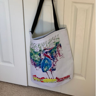 Bolsa Tote Resumo Compras de Supermercado de Arte de Praia da