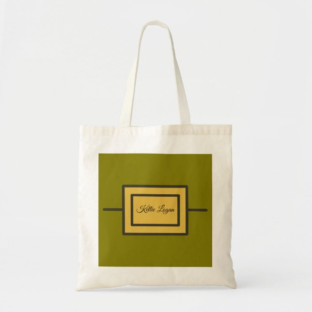 Bolsa Tote Retângulo Enquadrado (Frente)
