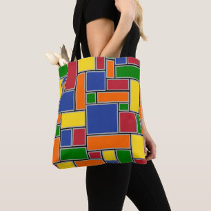 Bolsa Tote Retângulos Coloridos