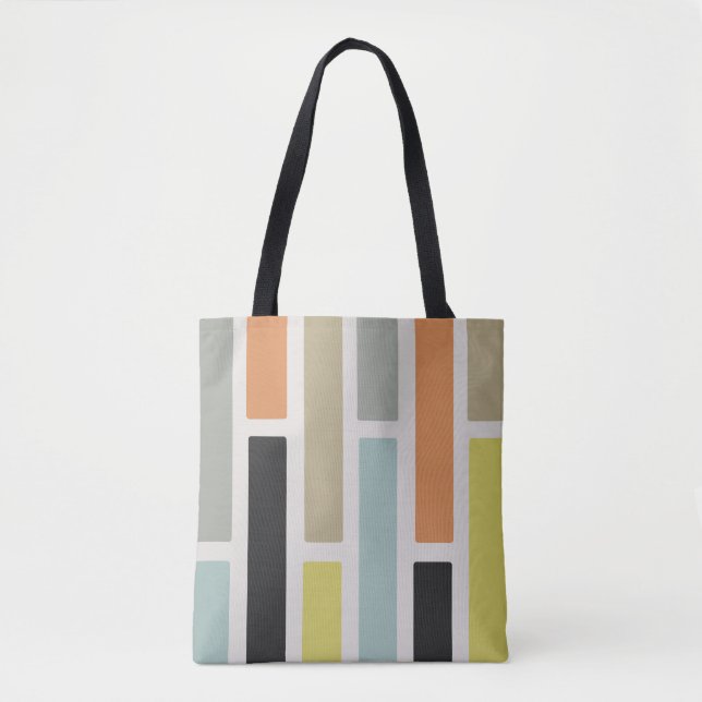 Bolsa Tote Retângulos Modernos de meio século (Frente)