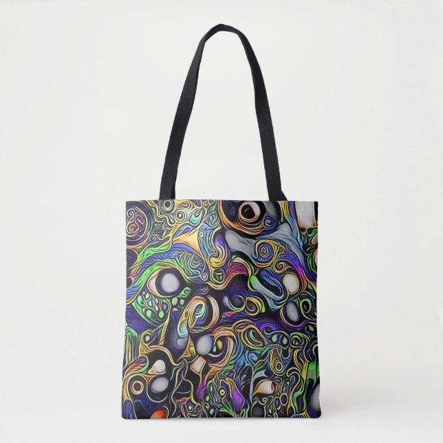 Bolsa Tote retrato abstrato (Frente)