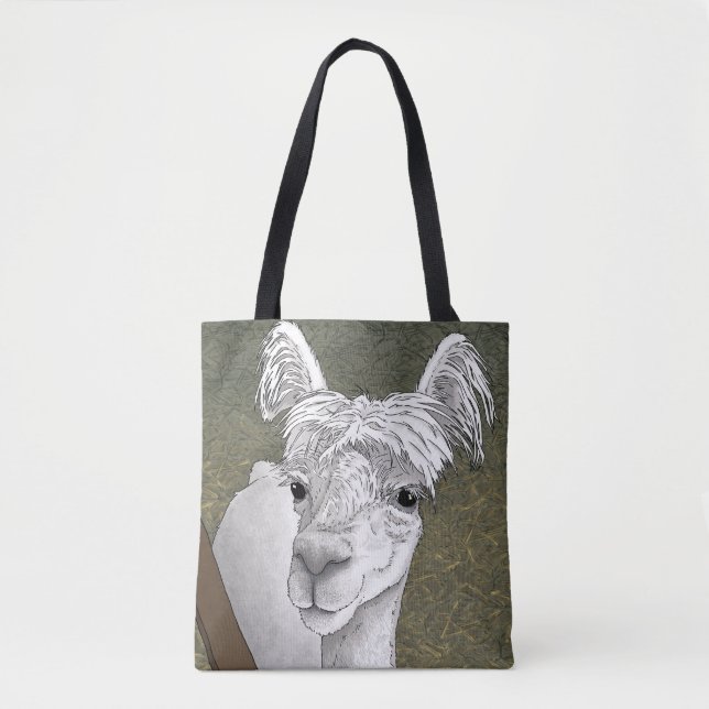 Bolsa Tote Retrato Alpaca 2 (Frente)