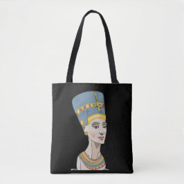 Bolsa Tote Retrato Colorido Nefertiti