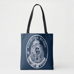 Bolsa Tote Retrato da Rainha Elizabeth I Woodcut