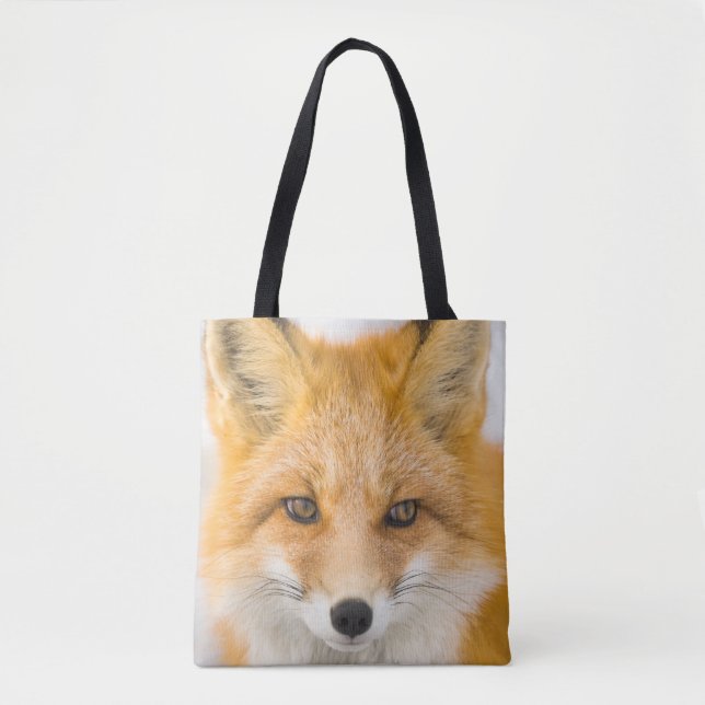 Bolsa Tote Retrato da Raposa Vermelha (Frente)