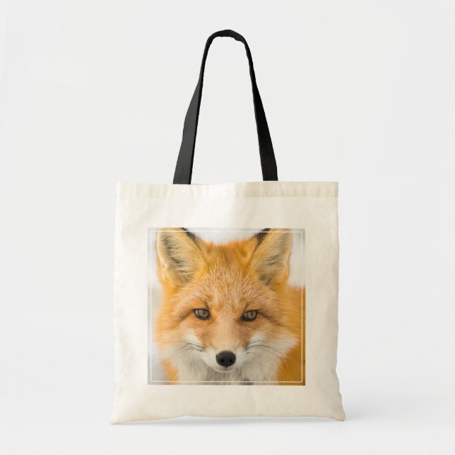 Bolsa Tote Retrato da Raposa Vermelha (Frente)