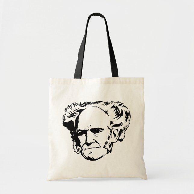 Bolsa Tote Retrato de Arthur Schopenhauer (Frente)