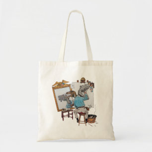 Bolsa Tote Retrato de auto triplo do Velociraptor