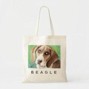 Bolsa Tote retrato de Beagle em aquarela
