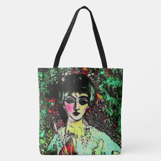 Bolsa Tote Retrato de Beleza Gótica (Frente)