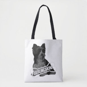 Bolsa Tote Retrato de Biewer Terrier, engraçado dizendo Class