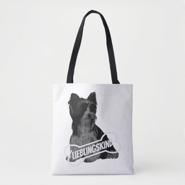 Bolsa Tote Retrato de Biewer Terrier, engraçado dizendo Class (Frente)