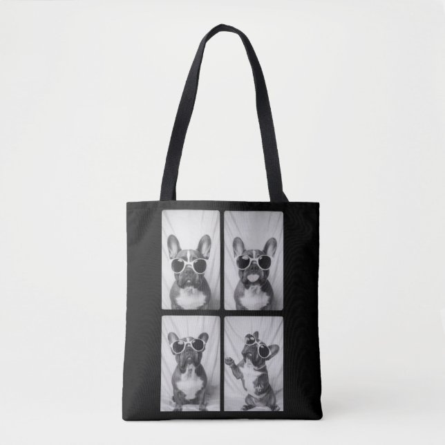 Bolsa Tote Retrato de Bulldog Francês (Frente)
