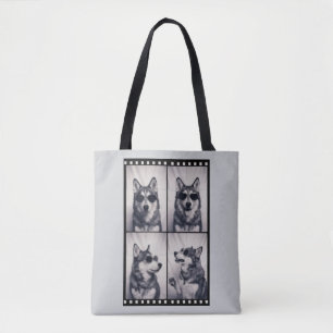 Bolsa Tote Retrato de Cachorro Husky