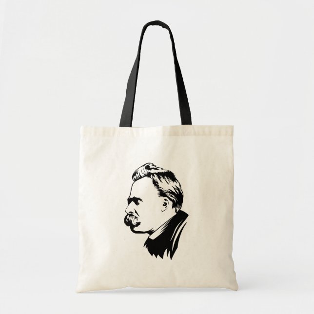 Bolsa Tote Retrato de Frederich Nietzsche (Frente)