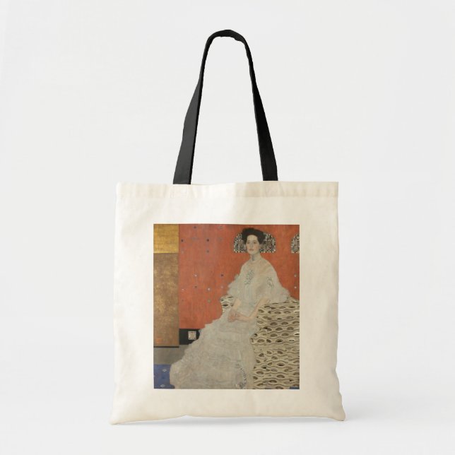 Bolsa Tote Retrato de Fritza Riedler por Gustav Klimt (Frente)