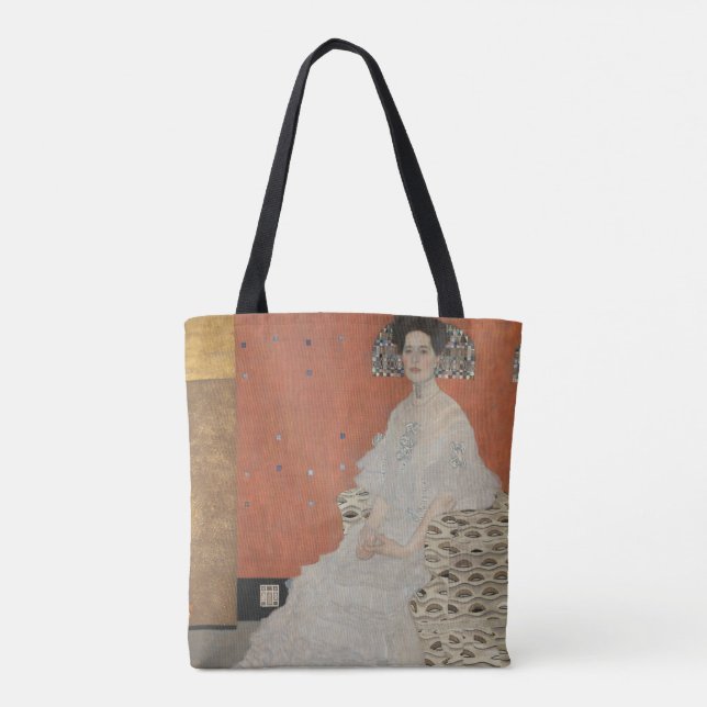 Bolsa Tote Retrato de Fritza Riedler por Gustav Klimt (Verso)
