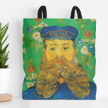 Bolsa Tote Retrato de Joseph Roulin | Vincent Van Gogh<br><div class="desc">Retrato de Joseph Roulin (1889) do artista poste-impressionista holandês Vincent Van Gogh. A pintura original é um óleo na canvas. O retrato é um de vários Van Gogh pintados de seu amigo próximo, um funcionário postal na cidade francesa do sul de Arles. Este fecho do carteiro de uniforme é colocado...</div>