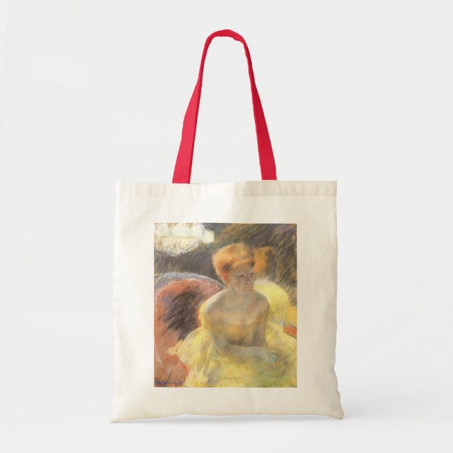 Bolsa Tote Retrato de Lydia na Ópera por Mary Cassatt (Frente)
