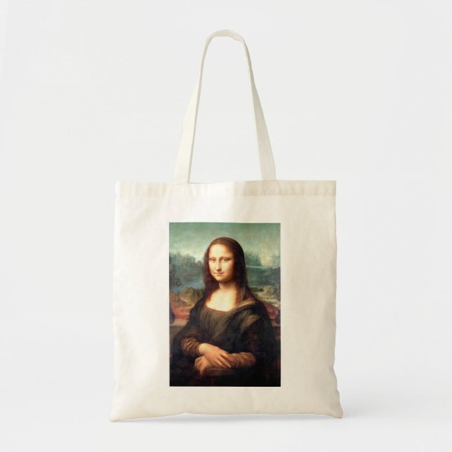 Bolsa Tote Retrato de Mona Lisa, de Leonardo da Vinci (Frente)