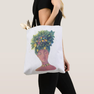 Bolsa Tote retrato de mulher fofa