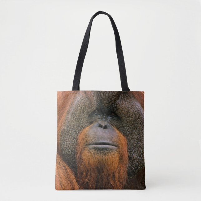 Bolsa Tote Retrato de Orangutango Macho, Geórgia, EUA (Frente)