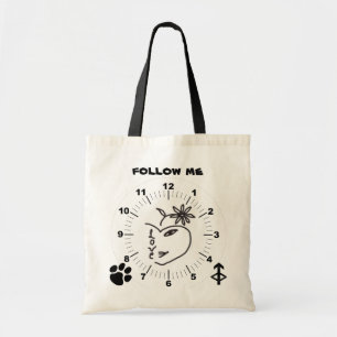 Bolsa Tote Retrato de rosto feminino. Siga-me