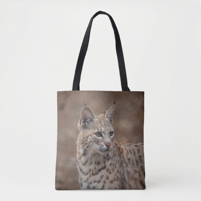 Bolsa Tote Retrato de um Bobcat (Frente)
