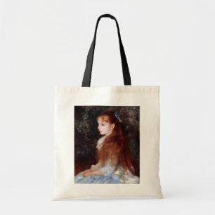 Bolsa Tote Retrato de uma garota com fita azul, Renoir