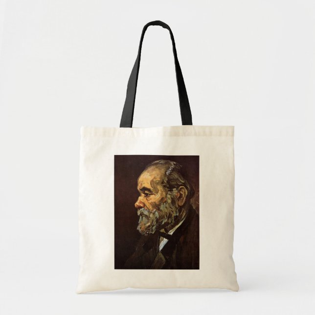 Bolsa Tote Retrato de Velho com Barba por Vincent van Gogh (Frente)