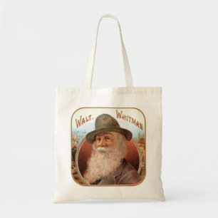 Bolsa Tote Retrato de Walt Whitman do vintage do escritor do