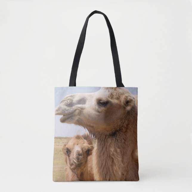 Bolsa Tote Retrato do Camelo Bactriano (Frente)
